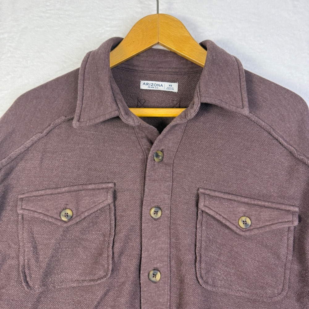 Arizona‎ Jean Co. Button Down Shirt Jacket Top Womens Plum Casual Size XS - Picture 5 of 13